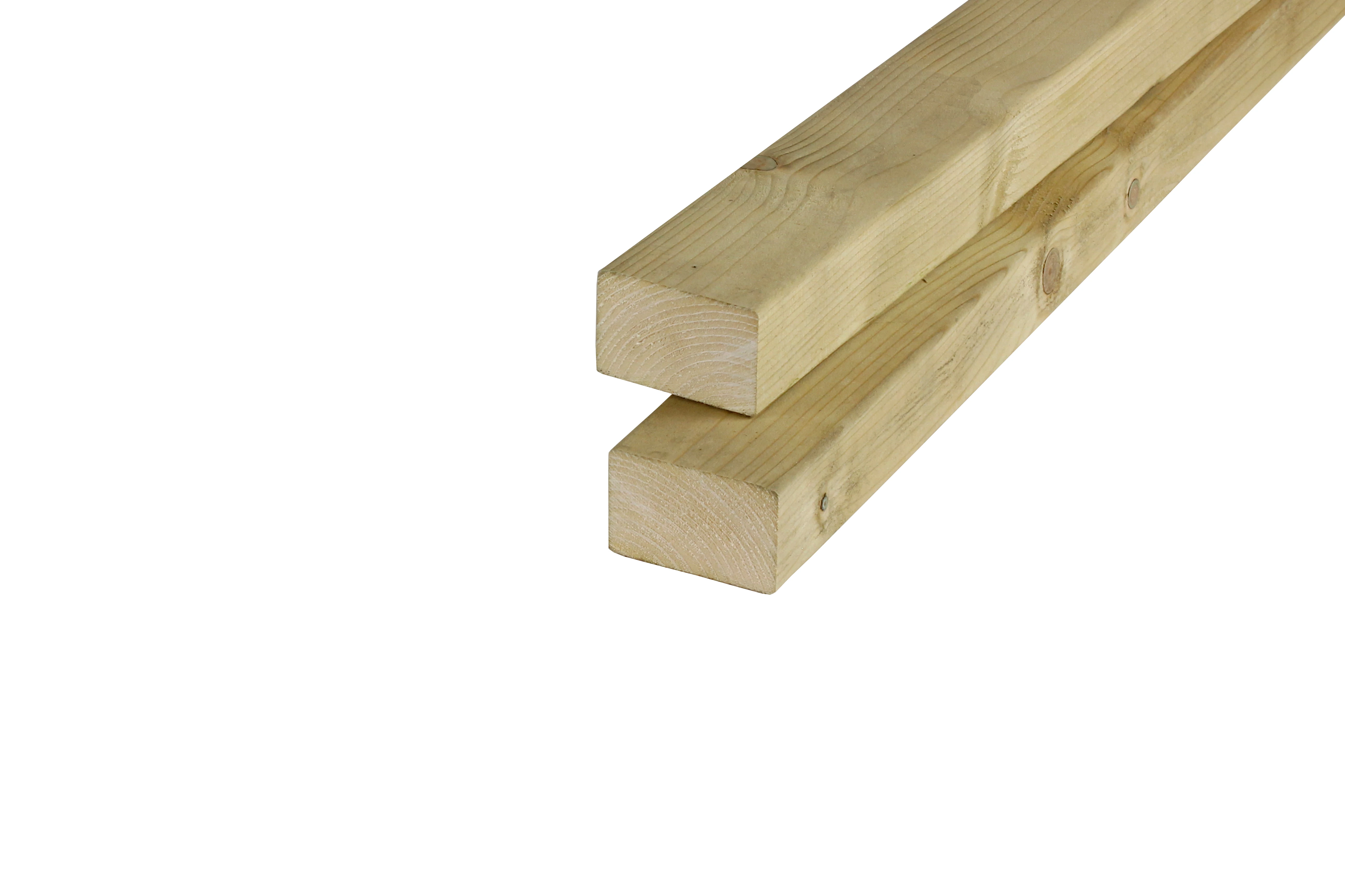 Vuren Regel 4.5 x 7 cm (45 x 70 mm) Geschaafd Groen Geïmpregneerd - Lengte 420 cm - Afbeelding 1